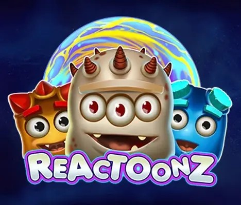Reactoonz online game logo by Play’n GO on bettiltcasino-pt.com